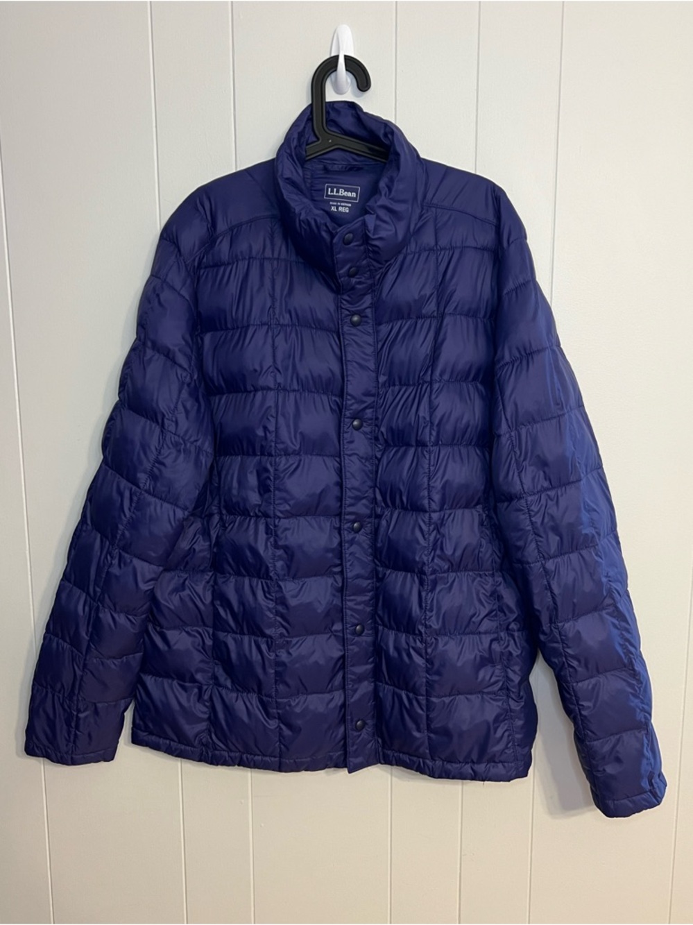 L.L.Bean men's royal blue‎ quilted puffer coat Size XL